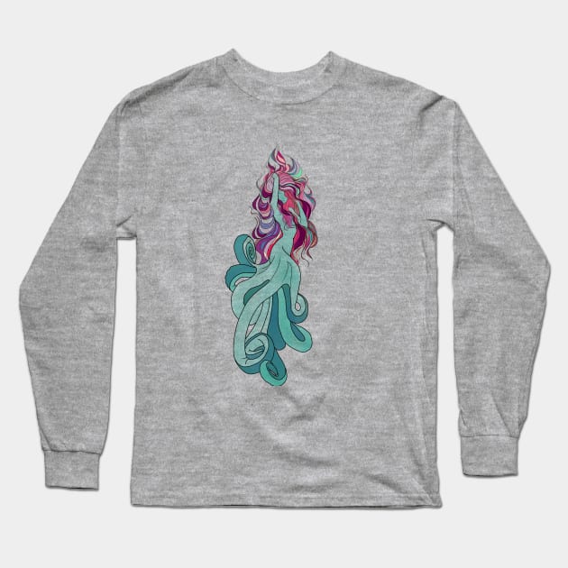 octopus mermaid Long Sleeve T-Shirt by amenij